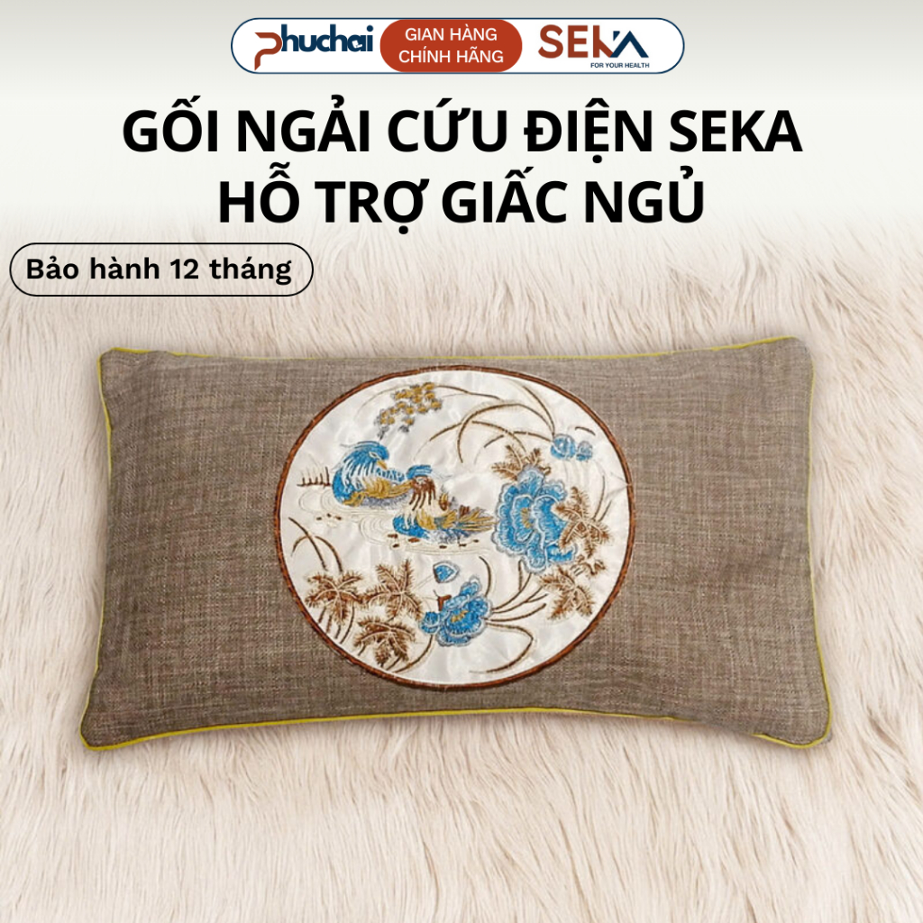Seka Herbal Mugwort Pillow, Mugwort Pillow เพื่อบรรเทาอาการปวดคอและไหล่, รองรับการนอนหลับที่ดีและลดค