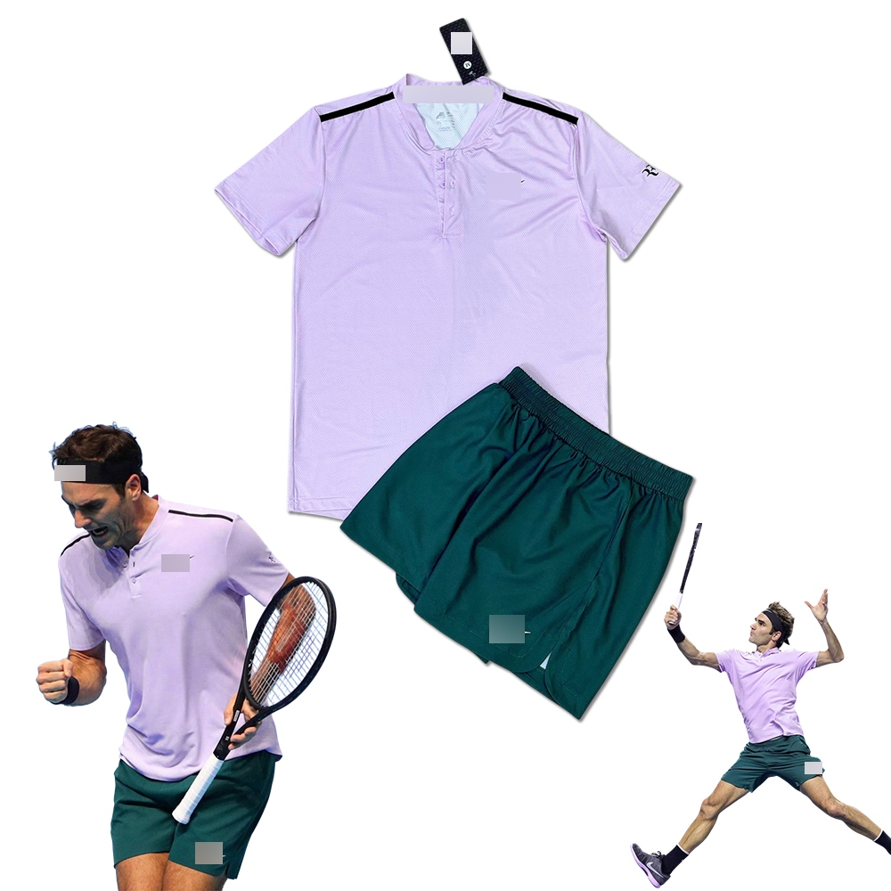 Roger Federer Shanghai 2017 เสื้อผ้าเทนนิสสําหรับผู้ชาย, ชุดกีฬาผู้ชาย Roger Federer