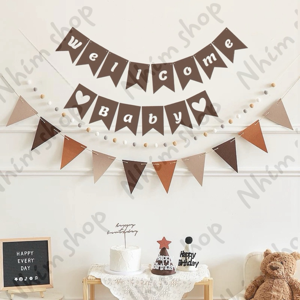 Welcome baby Set, Welcome baby, ตกแต่งห้อง, ของตกแต่งบ้านสําหรับเด็กชายและเด็กหญิง