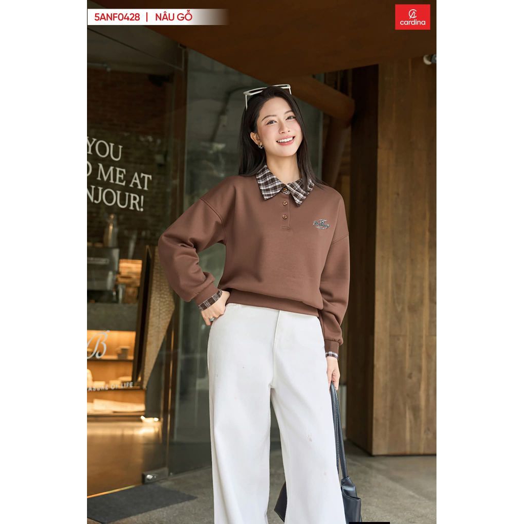 5ANF04.คุณ เสื้อคอปกโปโลลายจุดดีไซน์มินิมอลทรงใส่สบายชาย