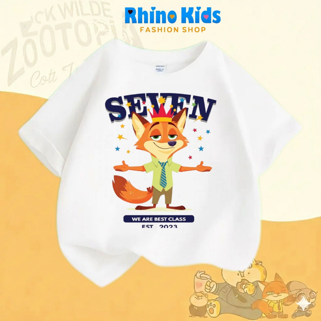 AZ116 - เสื้อยืด RHINO KDS สําหรับเด็กชายและเด็กหญิง ผ้าคอตตอนเนื้อนุ่ม พิมพ์ลาย Cute HOT TREND zoot
