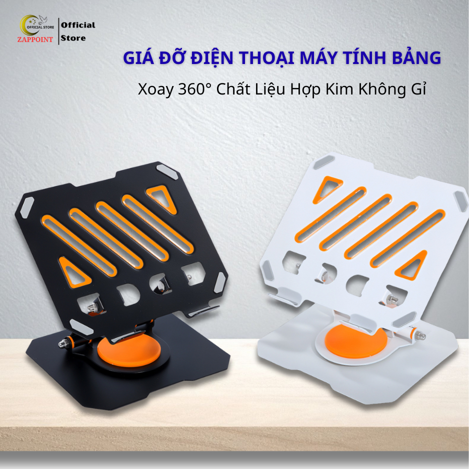 ZAPPOINT ขาตั้งแท็บเล็ต, Taplet อลูมิเนียมอัลลอยด์ 360 องศาหมุนโทรศัพท์และขาตั้ง Ipad