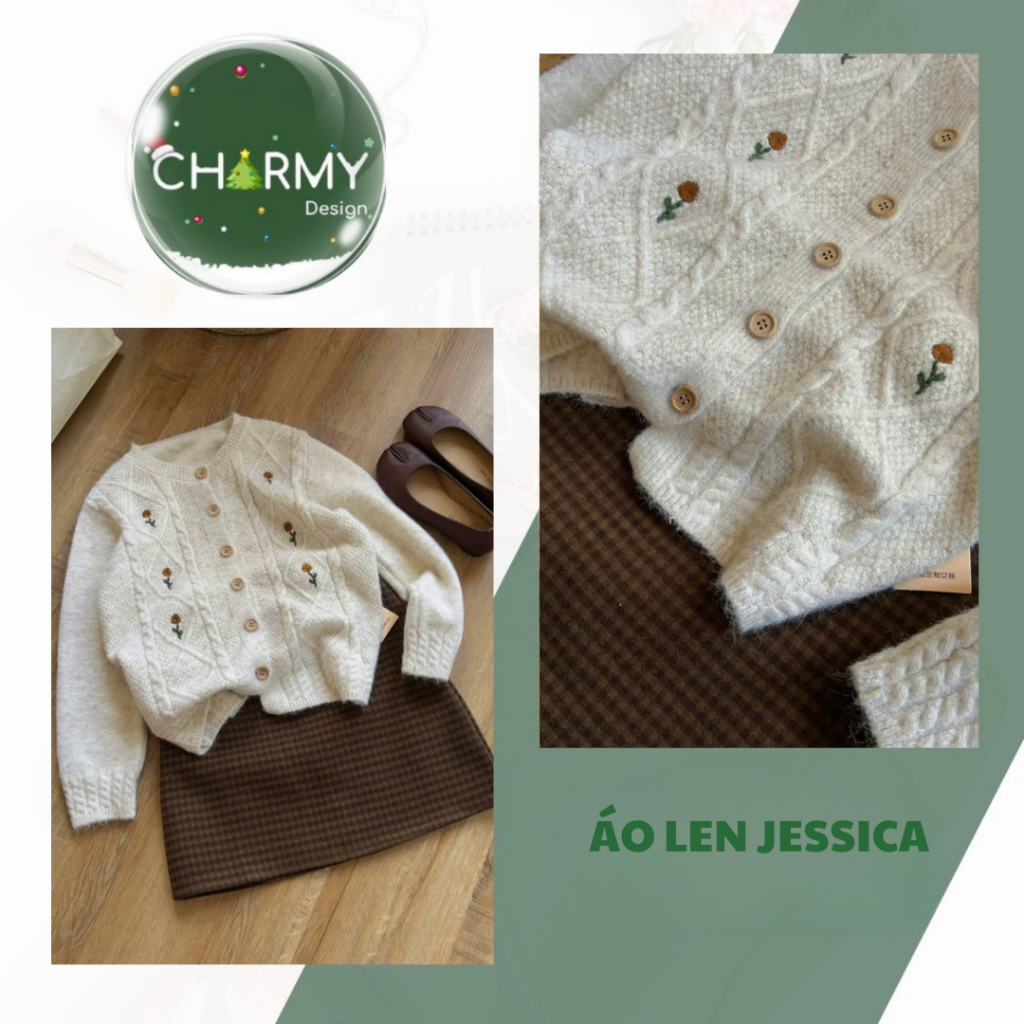 Jessica Womens Sweater Warm, Elegant Korean Floral ปัก Rabbit Fur Sweater – Charmy Shop