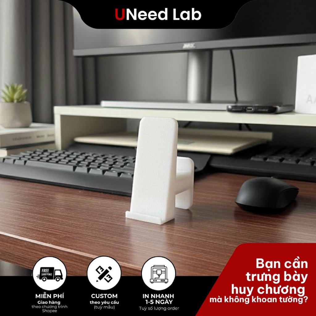 ที่วางเหรียญ ชั้นวางโชว์เหรียญ สําหรับตกแต่งโต๊ะทํางาน UNeed Lab - UNS01
