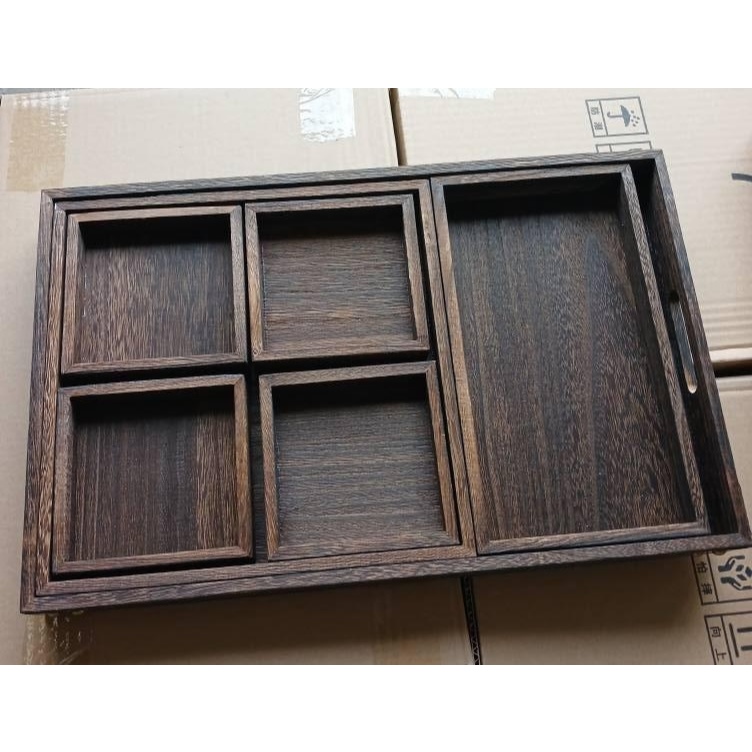 7-ITEM WOODEN TRAY สําหรับเค้กและผลไม้ DECOR PARTY TABLE DECORTATION