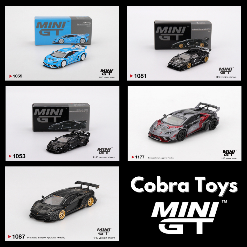 CobraToys - MiniGT LBWK รถโมเดล Lamborghini ทุกชนิด - MiniGT- รถโมเดลสเกล 1:64 Lamborghini LBWK