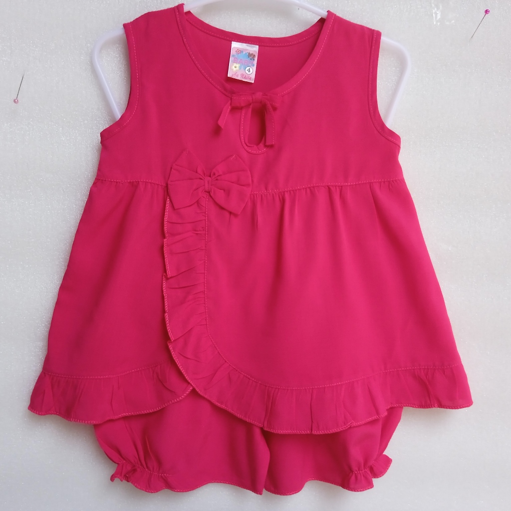 ชุดเด็กผู้หญิง, C2h01, เสื้อผ้าเด็กผู้หญิง Tole/ผ้าลินินนุ่มและเย็นสําหรับสวมใส่ในบ้าน chi2_shop, พร้อมรูปภาพ la bubu