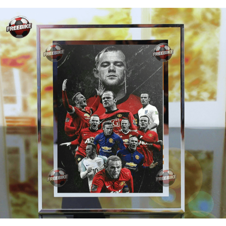 WAYNE ROONEY POSTER FRAME พร้อมแก้วคริสตัลคุณภาพสูง รุ่น 2