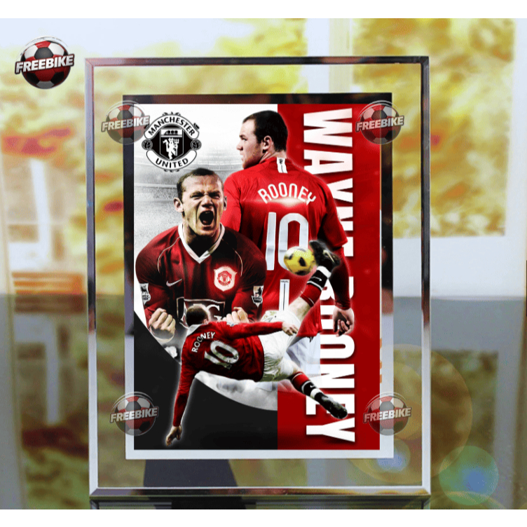 WAYNE ROONEY POSTER FRAME พร้อมแก้วคริสตัลคุณภาพสูง รุ่น 3