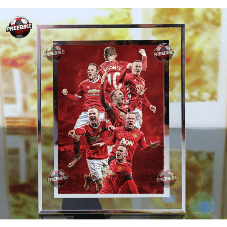 WAYNE ROONEY POSTER FRAME พร้อมแก้วคริสตัลคุณภาพสูง รุ่น 4