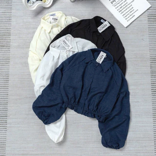 เสื้อเชิ้ตโครเชต์แขนเป็นก้อนด้านล่าง A3136 เสื้อผ้า Kenco Bigsize แฟชั่นผู้หญิง