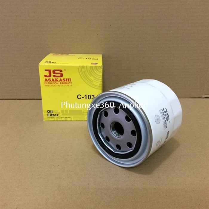 JS Asakashi กรองน้ํามันญี่ปุ่นพรีเมี่ยม C103J สําหรับ Hilux 2.5L 2001- 2005, Hiace 2.5L 2001-2011