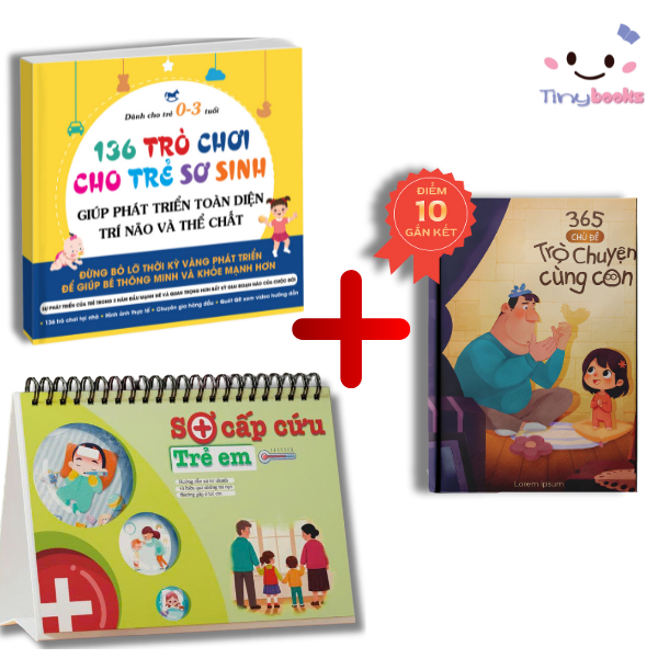 คอมโบ 3 เล่ม เลี้ยงลูกจากราก ปฐมพยาบาลสําหรับเด็ก + 136 เกมสําหรับเด็ก + พูดได้ 365 เรื่องพร้อมลูก