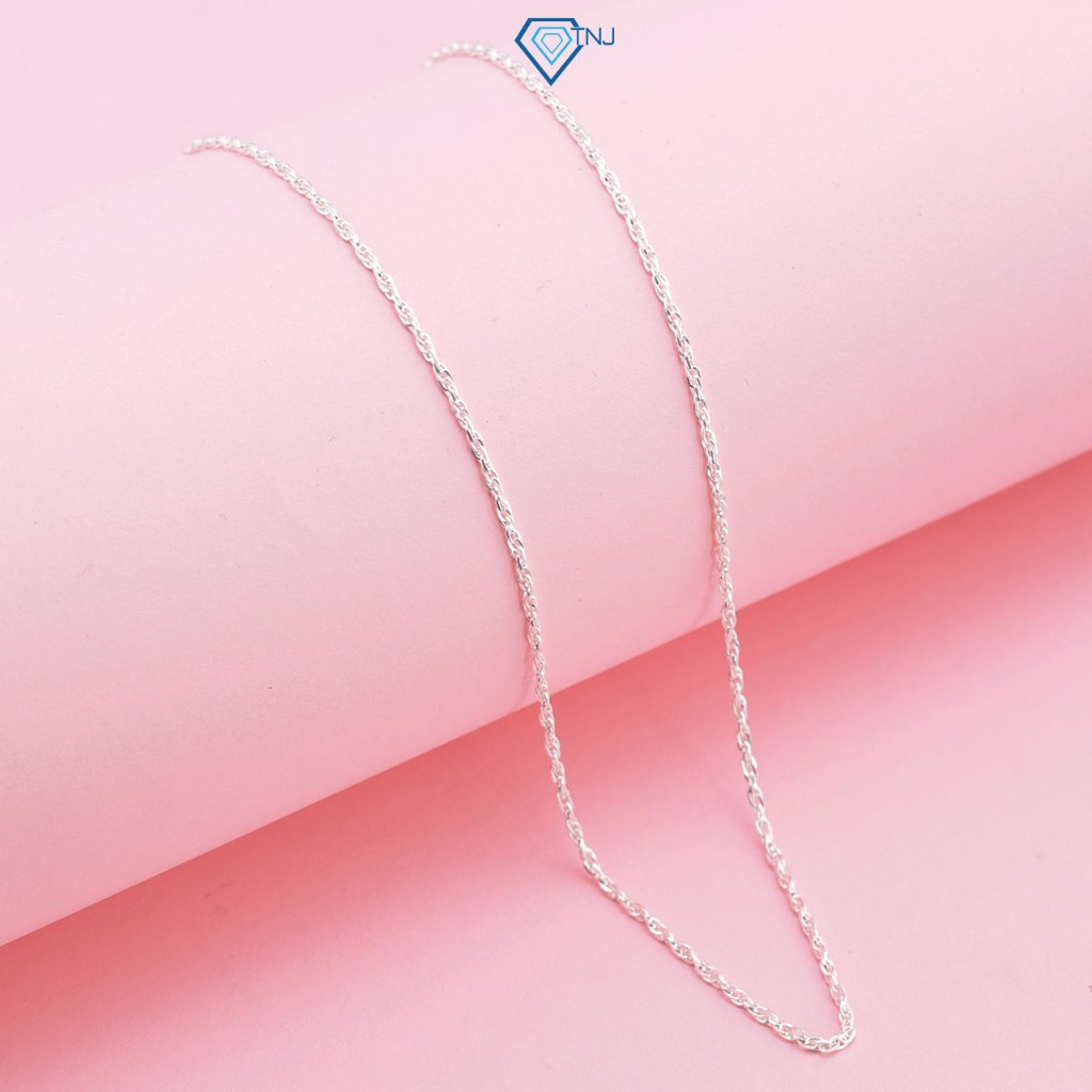 สร้อยคอเงินผู้หญิงข้อต่อบิดไม่มีจี้ DNK0033 - TNJ Jewelry
