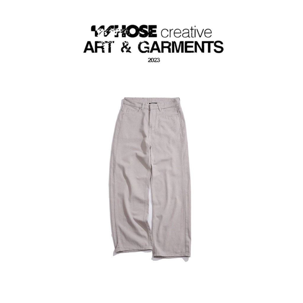 LIGHT SMOKE WIDE STRAIGHT JEANS WHOSE - กางเกงยีนส์ขากว้าง STRAIGHT Hoes Studio 1727