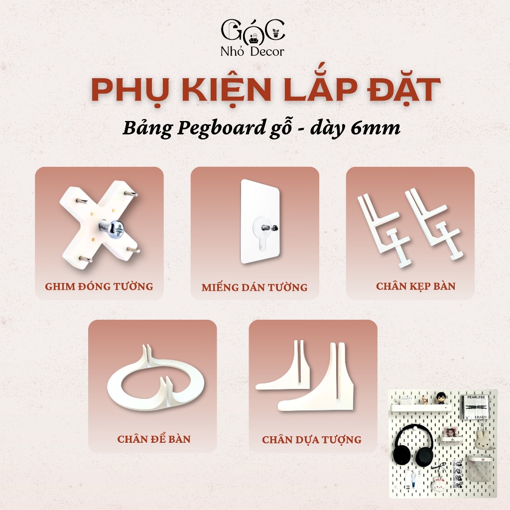 อุปกรณ์เสริมสําหรับติดตั้งบอร์ด Pegboard, ที่หนีบโต๊ะ, สติ๊กเกอร์ติดผนังโดยไม่ต้องเจาะสําหรับกระดาน 