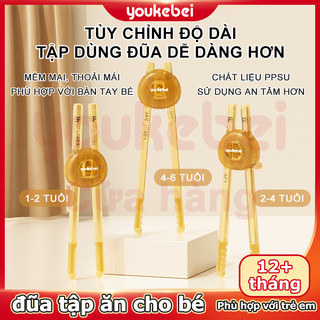Youkebei đũa tập ăn cho bé 1-6 tuổi đũa cho bé Đũa tập ăn xỏ ngón cho bé tập gắp đũa ăn cơm cute đũa dễ thương đũa cute