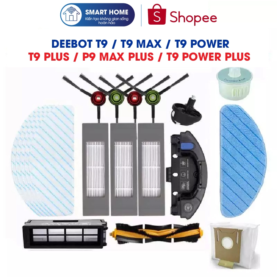 Deebot T9, T9 Plus, T9 Max, T9 Max Plus, T9 Power, T9 Power Plus Robot Replacement Accessories/