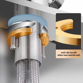 Bộ Đai Ốc Đệm Cao Su Cố Định Chân Vòi Nóng Lạnh, Rửa Chén, Lavabo (D32mm)