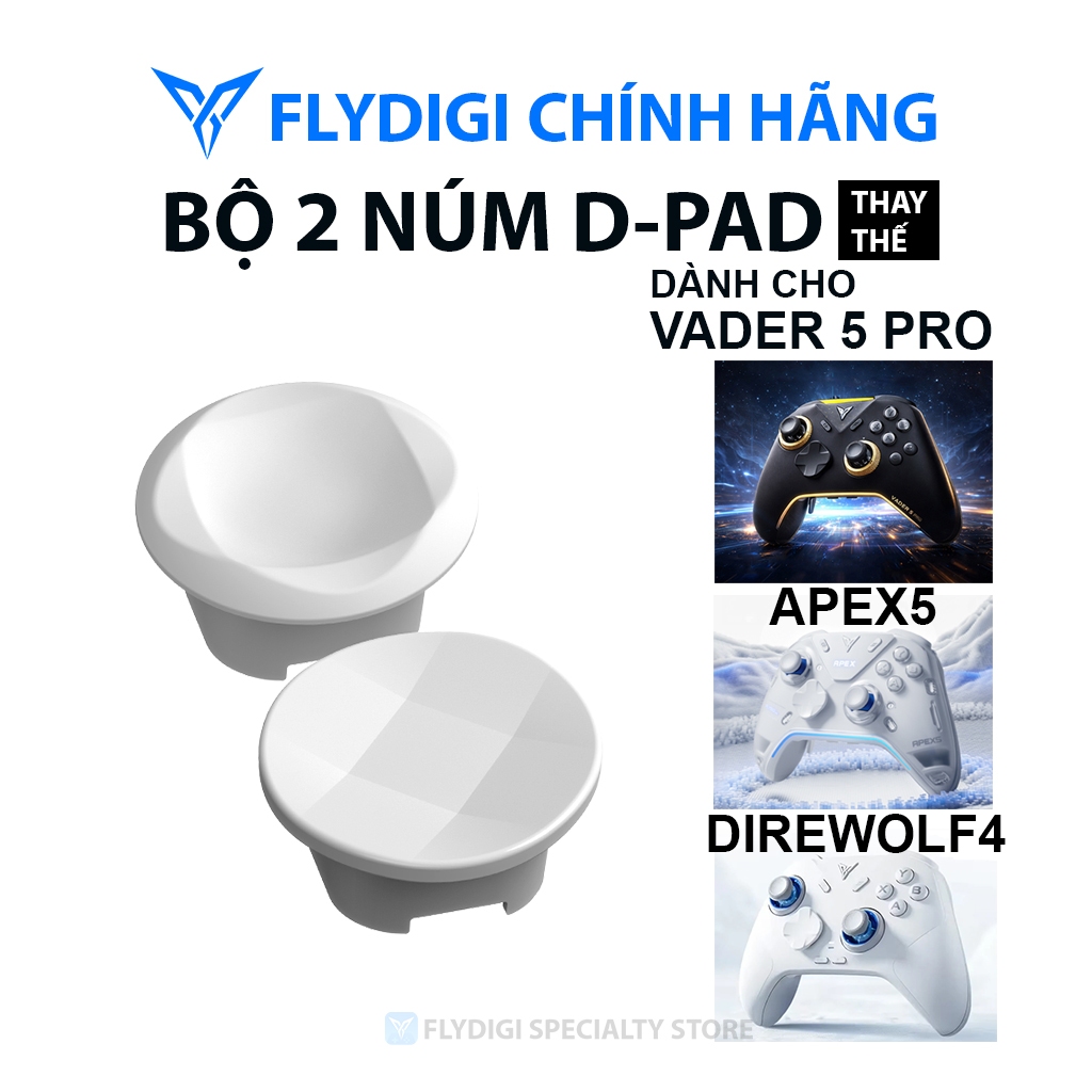 [ของแท้] Flydigi ชุดลูกบิด D-PAD ที่เปลี่ยนรูปร่าง 2 ตัวสําหรับตัวควบคุม Flydigi Apex 5 / Direwolf 4 / Vader 5 Pro
