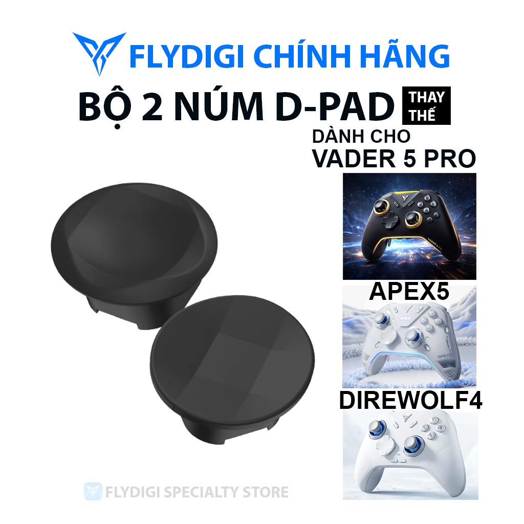 [ของแท้] Flydigi ชุดลูกบิด D-PAD ที่เปลี่ยนรูปร่าง 2 ตัวสําหรับตัวควบคุม Flydigi Apex 5 / Direwolf 4 / Vader 5 Pro