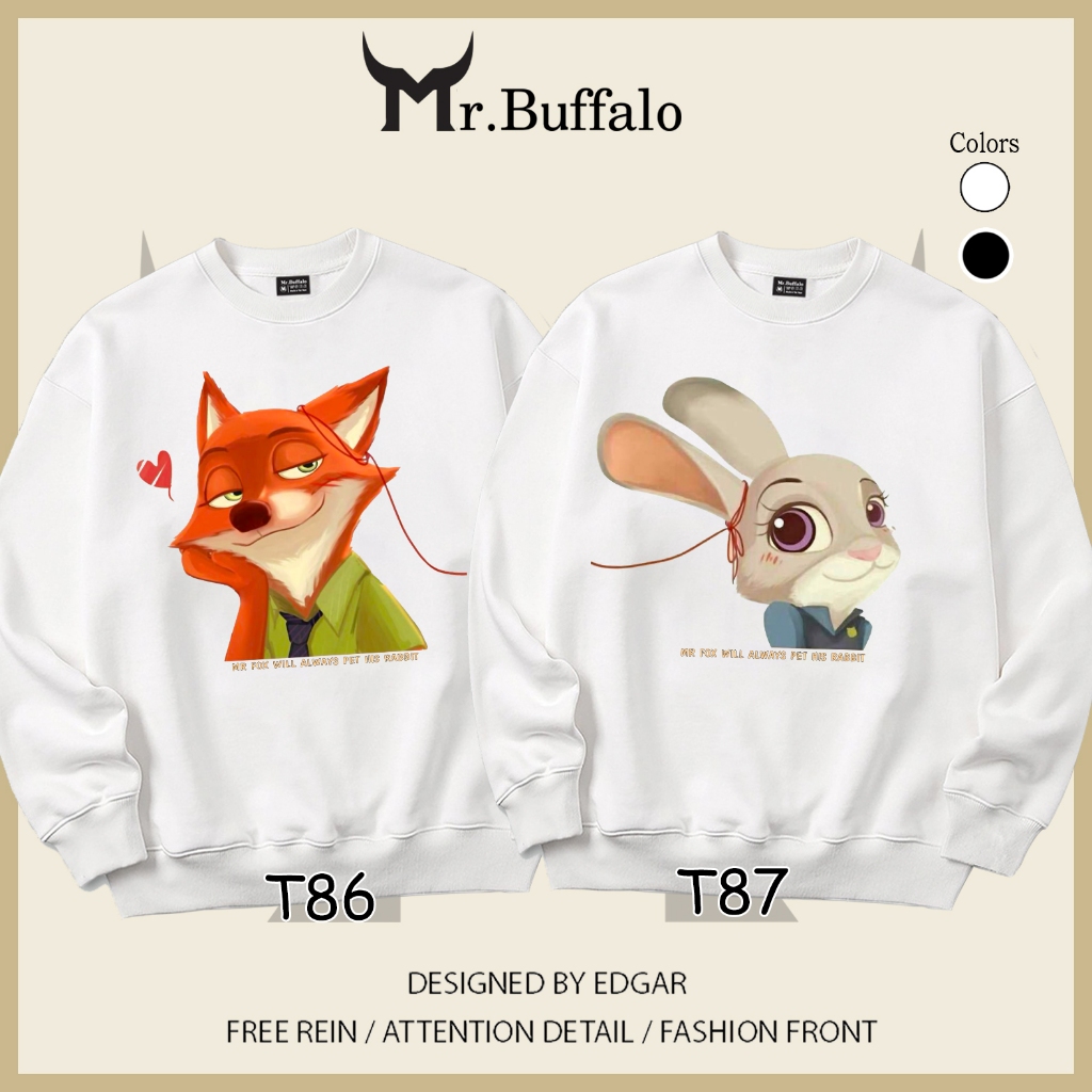 เสื้อสเวตเตอร์คู่รัก Mr.Buffalo "zotoia fox rabbit" น่ารัก