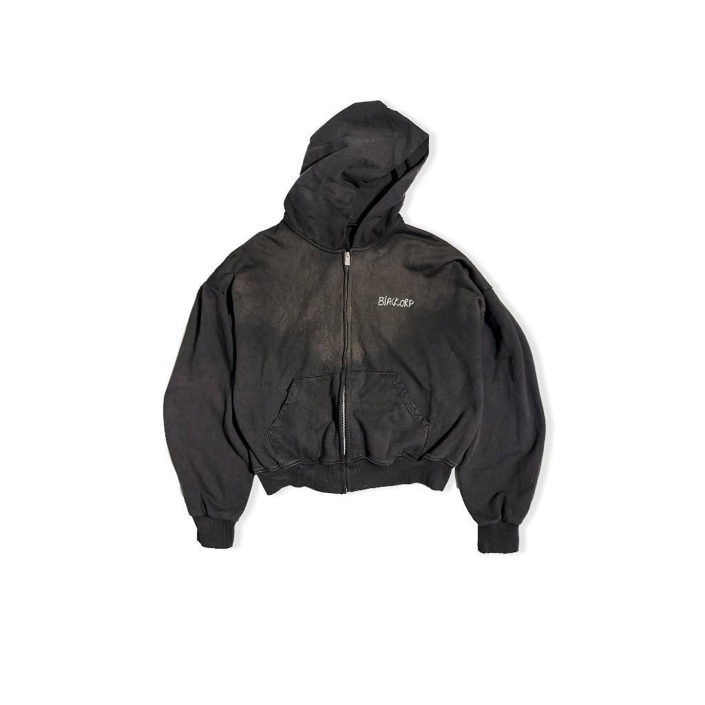 Stain Hoodies zip Fleece Jacket - BLACKORP