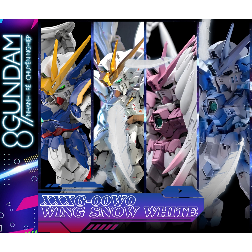 MGSD Wing Zero Snow White Fighter Assembly Model