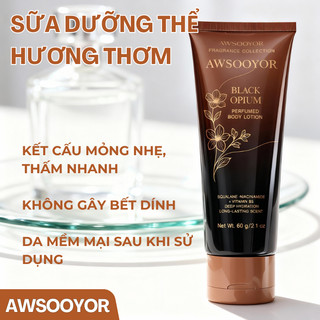 AWSOOYOR Sữa Dưỡng Thể Hương Thơm 60g dưỡng ẩm lâu trôi, hương thơm lưu lại lâu, thích hợp cho cả nam & nữ
