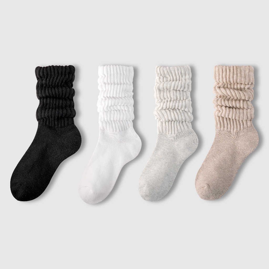 SOCKSWORLD ฤดูใบไม้ร่วงฤดูหนาวถุงเท้าความร้อนคอปกสูง Y2K เกาหลี Lolita SWF501/502