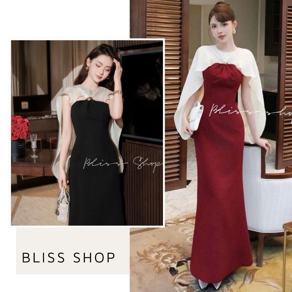 [การออกแบบระดับไฮเอนด์] ชุดเดรส Tulleทรงเข้ารูปหรูหรา Bliss Shop - V788