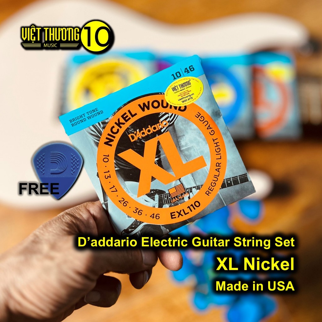 D'ADDARIO Daddario XL ชุดสายกีตาร์ไฟฟ้าแผลนิกเกิล ( EXL110 EXL115 EXL120 EXL125 EXL140 )