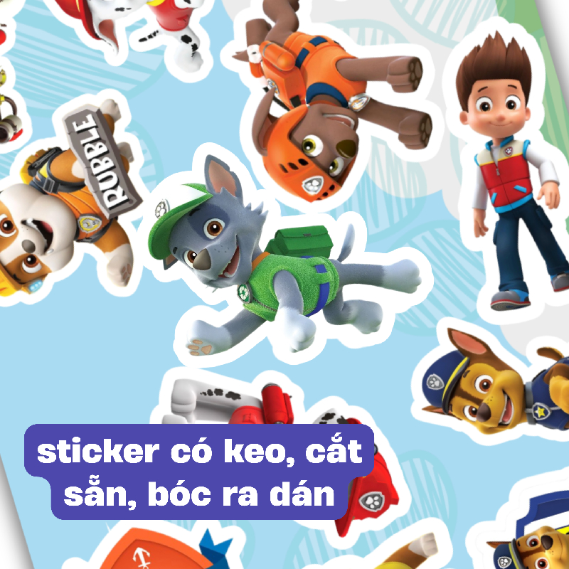 50 PAW Patrol Professional Dog Patrol Stickers - สติ๊กเกอร์การ์ตูนเฉพาะสําหรับตกแต่งและของขวัญ