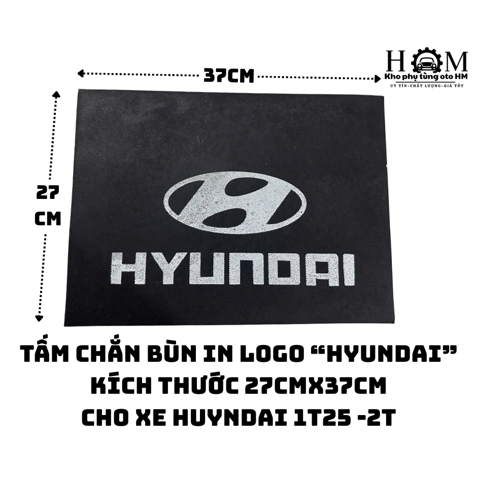 HYUNDAI Porter / Porter 2 Truck Mudguard – พิมพ์ลายโลโก้ Hyundai | 37 x 27 ซม