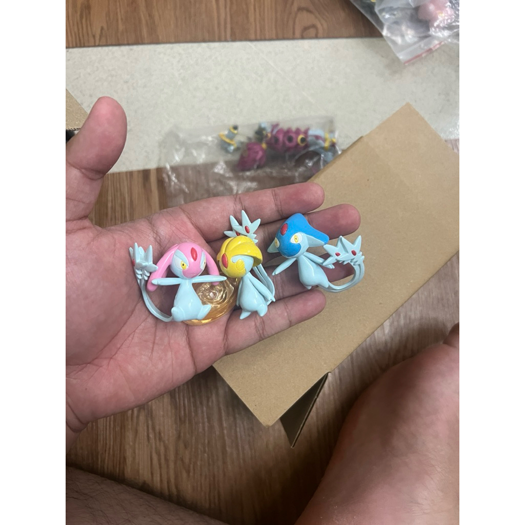 Uxie, Mesprit & Azelf (ฐานเต็ม) - Gen 4 Sinnohภูมิภาค - โมเดลซีรีส์ Pokemon TAKARA TOMY MONCOLLAE