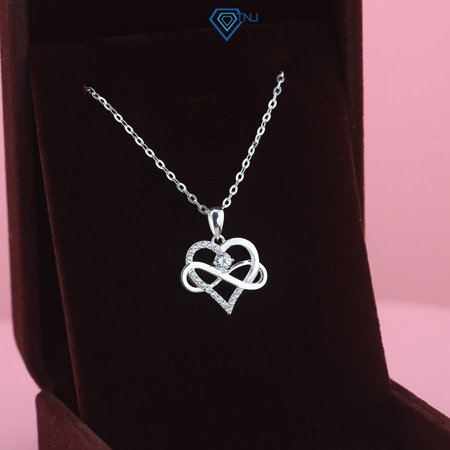 สร้อยคอเงินรูปหัวใจอินฟินิตี้สําหรับผู้หญิงพร้อมหิน DCN0786 - TNJ Jewelry