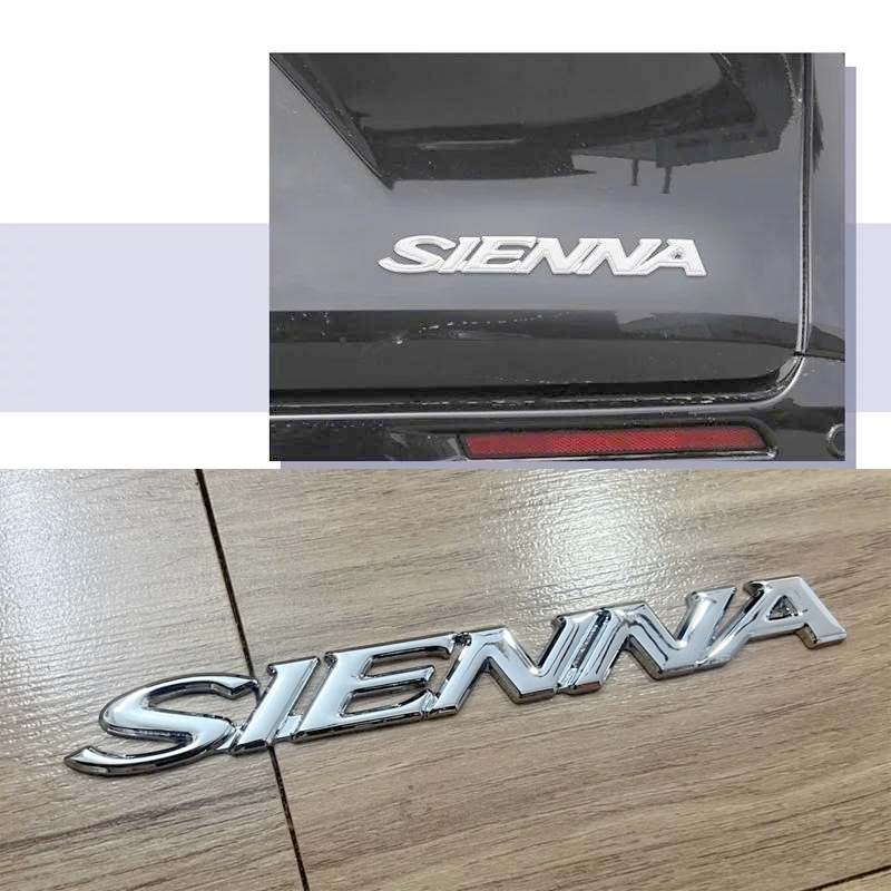 Sienna Braille สติกเกอร์สําหรับ Toyota Sienna ด้านหลัง (ตัวอักษร nox) - สติ๊กเกอร์ตัวอักษร Sienna สํ