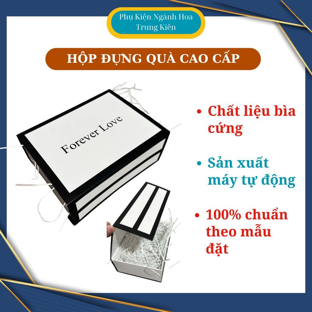 Forever Love Luxury Gift Box กล่องของขวัญพร้อมหลอด ขนาด 20x15x8