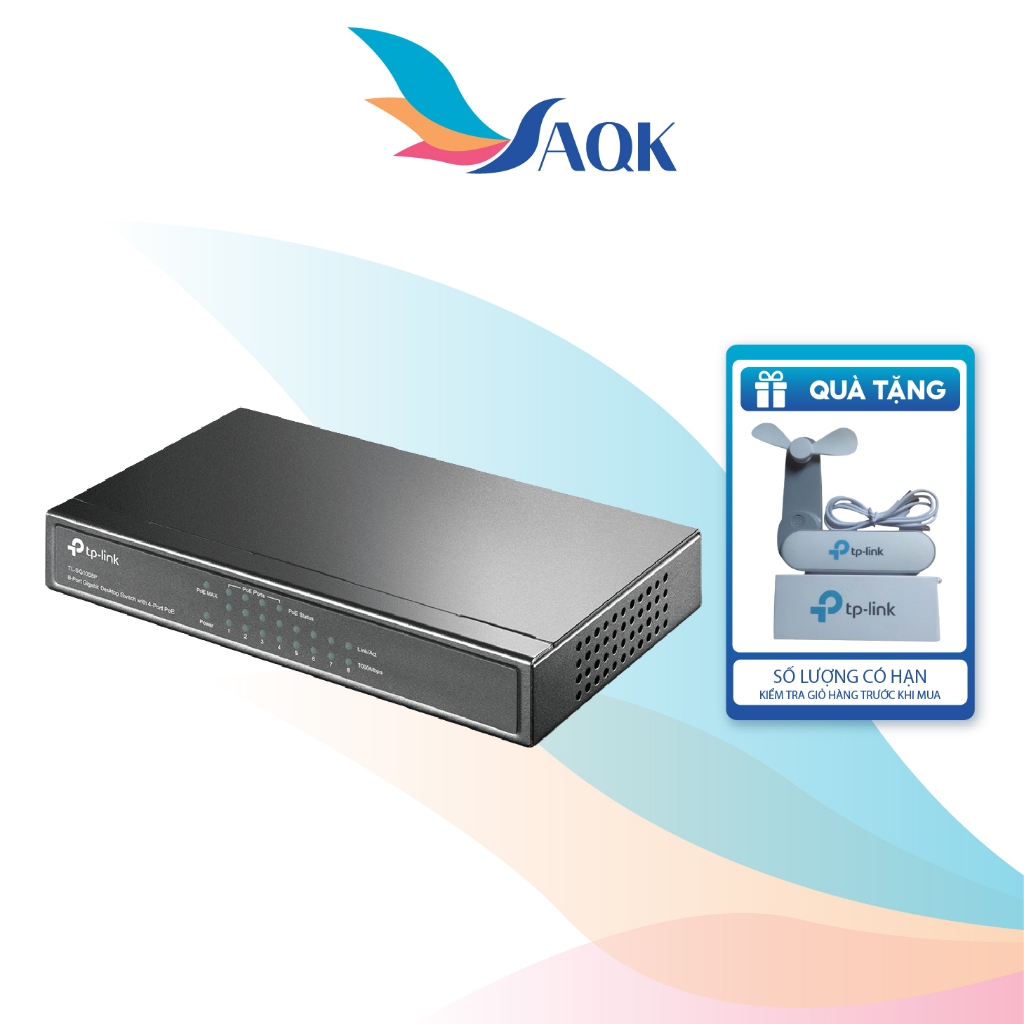 TP-Link 4-Port PoE Switch พร้อม 8-Port Gigabit Desktop TL-SG1008P - สินค้าของแท้
