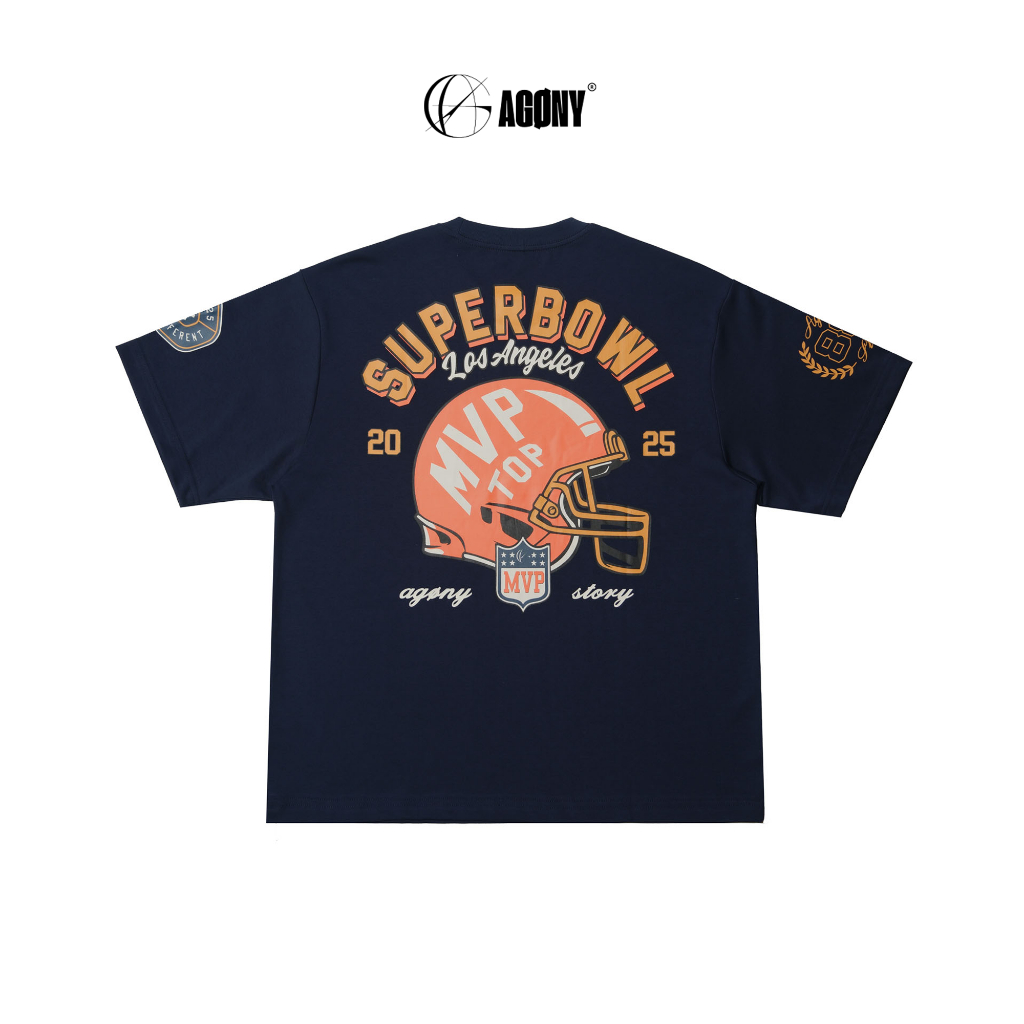 เสื้อยืด Los Angeles Superbowl MVP TOP Season 2025 สีกรมท่า – AGONY STORY