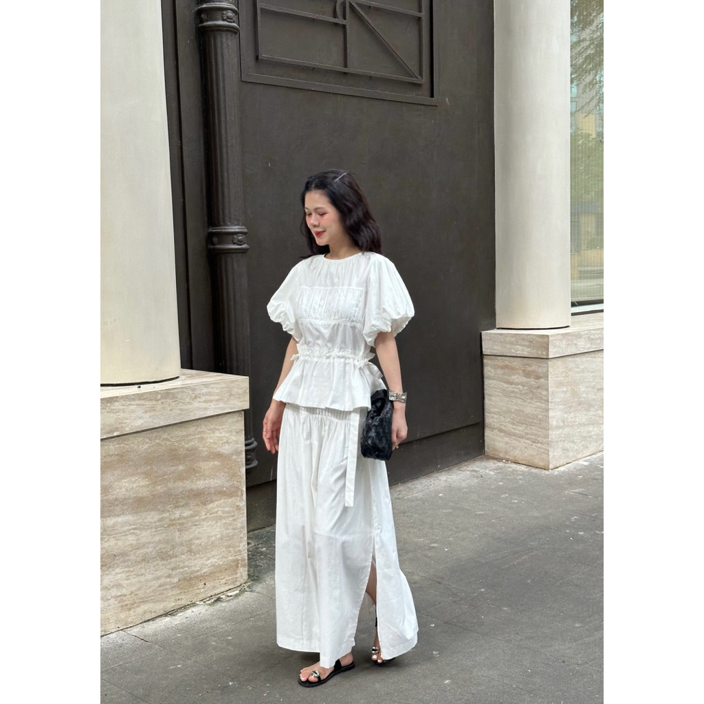 ชุดไซเรนเชอร์รี่ | ชุดกระโปรงแขนพอง ยัก ด้านบนและเอวต่ํา (รูปถ่ายเดิม) - รูปที่ 3