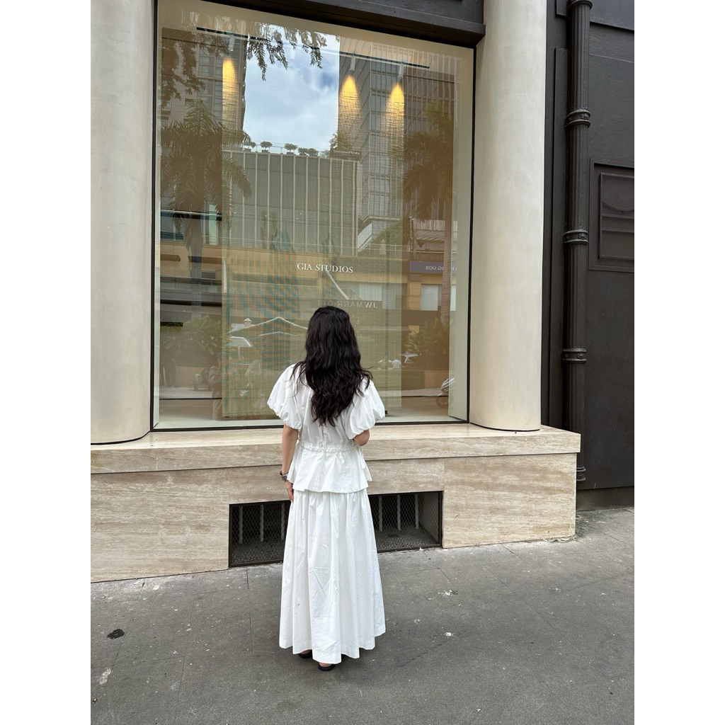 ชุดไซเรนเชอร์รี่ | ชุดกระโปรงแขนพอง ยัก ด้านบนและเอวต่ํา (รูปถ่ายเดิม) - รูปที่ 4