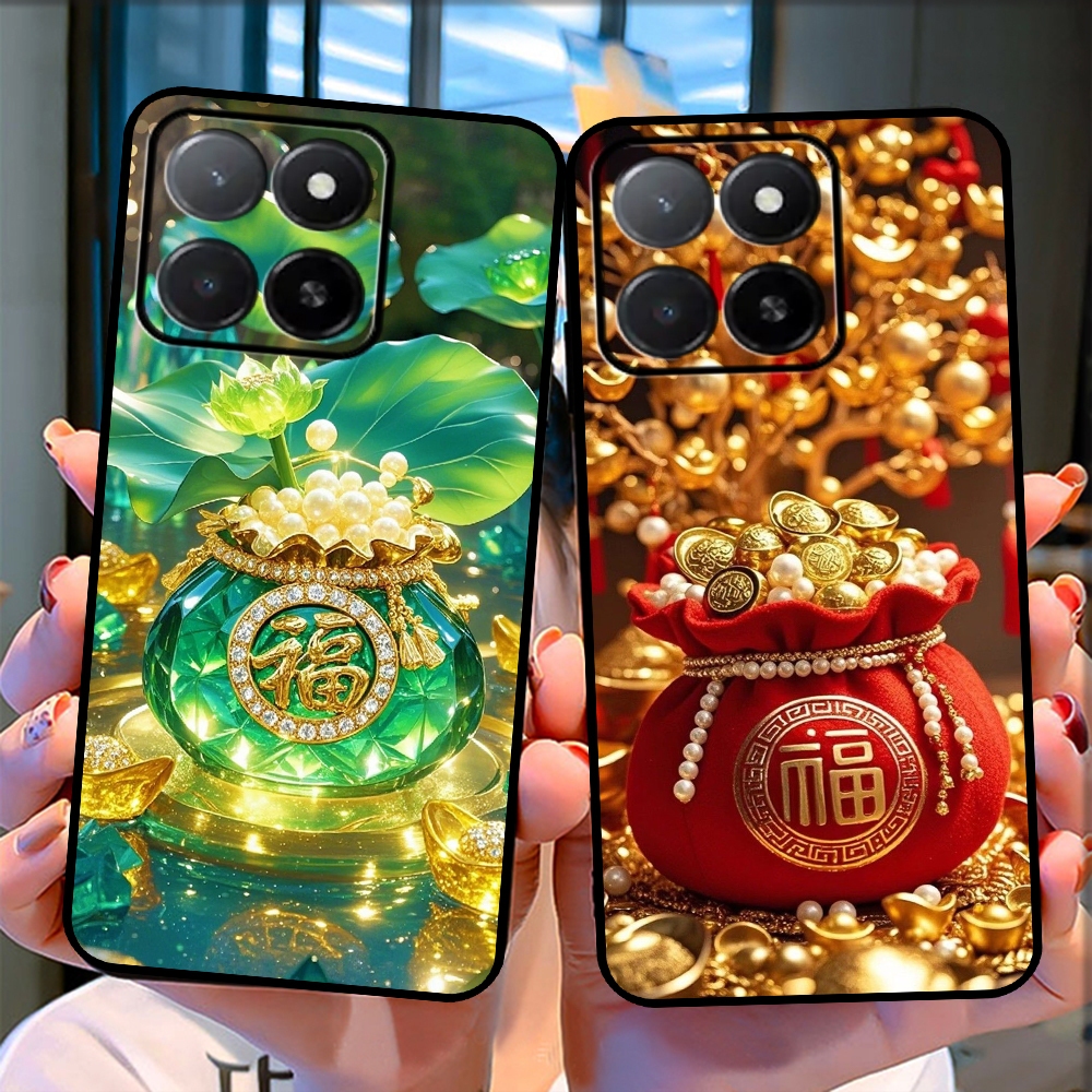 HONOR X58/X58B/X58C เคสรูปทรงเหมือน Fortune Bag, Metal Horse, Lucky Cat - Chancase