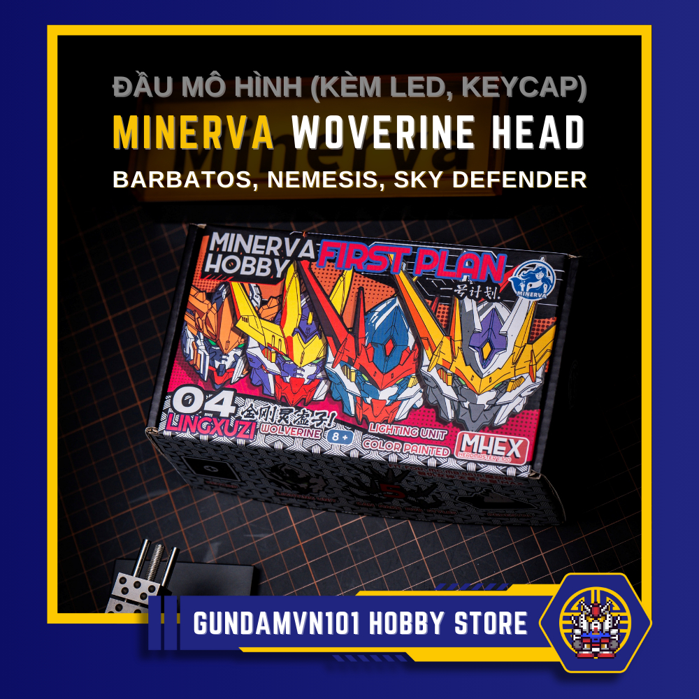 [KEYCAP, LED INCLUDED] MINERVA 1/100 LINGXUZI WOLVERINE HEAD (BARBATOS NEMESIS SKY DEFENDER) - คีย์บ