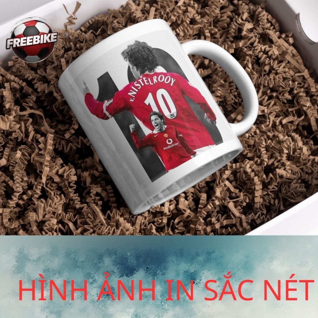 ถ้วยเซรามิกพิมพ์ลายคุณภาพสูงพร้อม RUUD VAN NISTELROOY MODEL 2