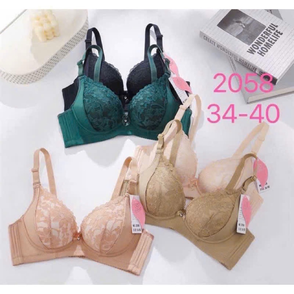 2058 บราไร้โครงบุนวมนุ่มพิเศษ 3.5 ซม. บราไทยสําหรับใส่ ao dai และกระโปรง