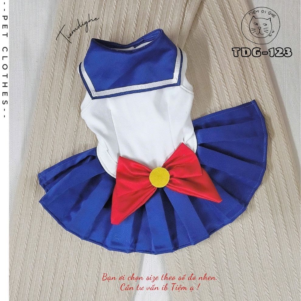 TDG123 - เสื้อสุนัขและแมว - คอสเพลย์ SAILOR MEOW เสื้อสัตว์เลี้ยง
