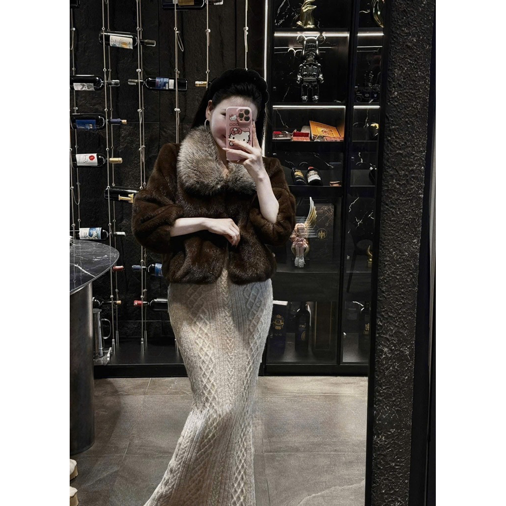 •Kingshopbeauty•QC Plain Fur Coat [N40]