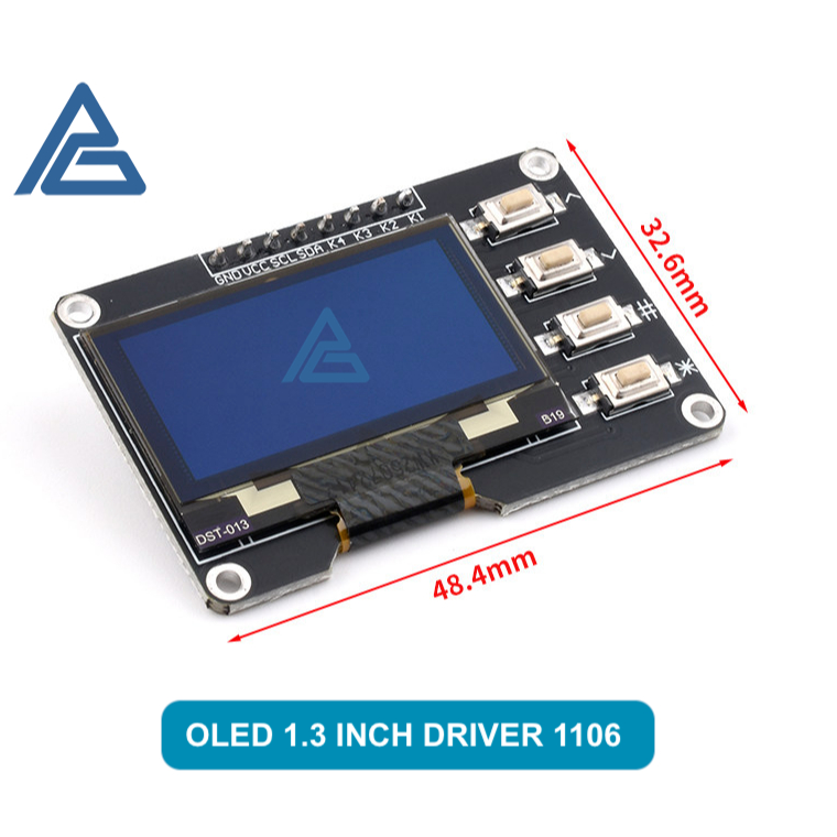 โมดูลจอแสดงผล OLED 1.3 นิ้ว 128X64 OLED 1.3 I2C เฉพาะสําหรับ arduino พร้อมปุ่มสําหรับ XiaoZhi