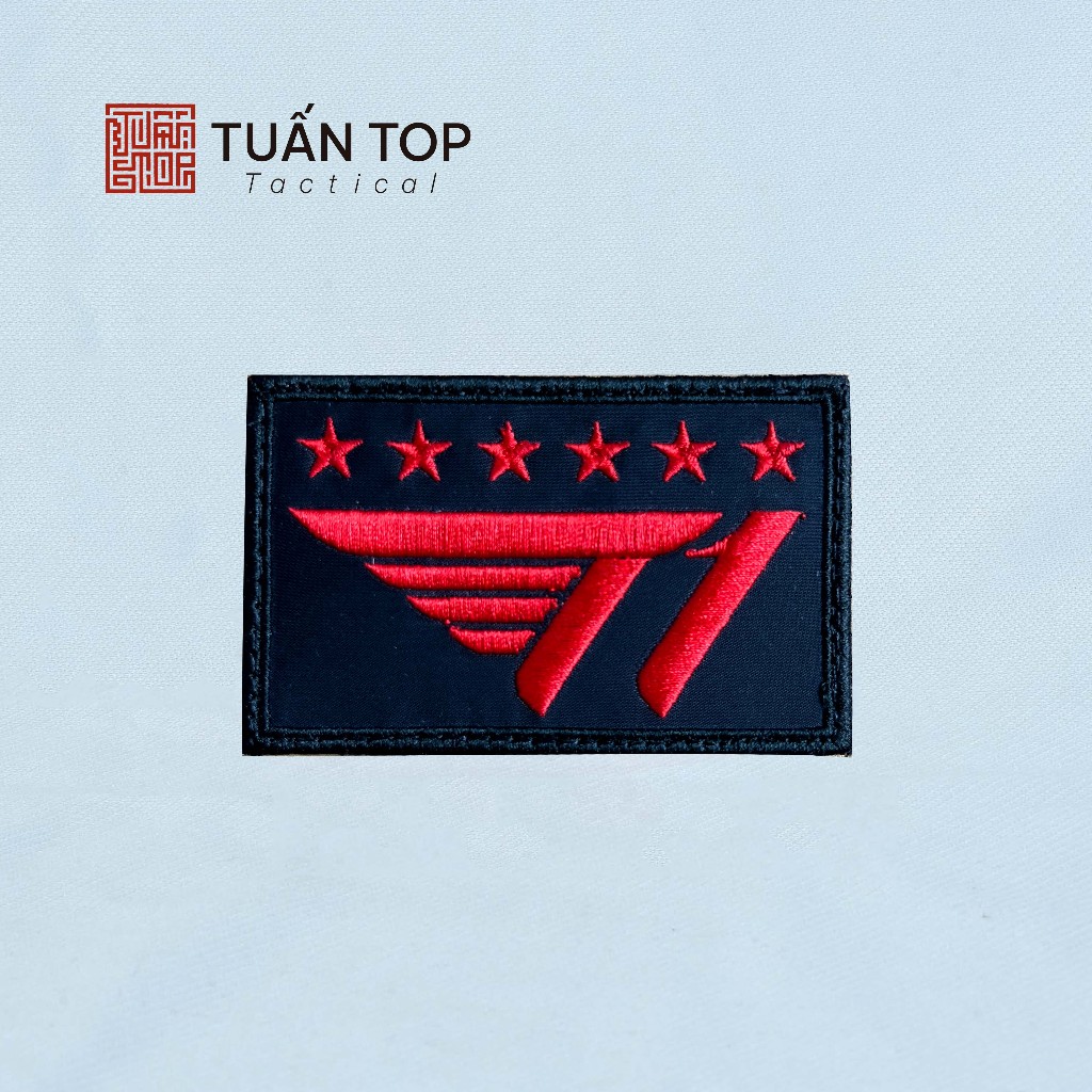 6 STAR T1 LOGO EMBROIDERED PATCH - VELCRO PATCH - TUAN TOP SHOP